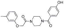 4-((4-[(3-METHYLPHENOXY)ACETYL]PIPERAZIN-1-YL)CARBONYL)PHENOL Struktur