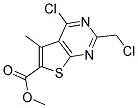 4-CHLORO-2-CHLOROMETHYL-5-METHYL-THIENO[2,3-D]PYRIMIDINE-6-CARBOXYLIC ACID METHYL ESTER Struktur