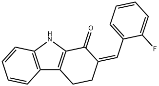 2-[(Z)-(2-FLUOROPHENYL)METHYLIDENE]-4,9-DIHYDRO-1H-CARBAZOL-1(3H)-ONE Struktur