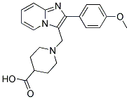 1-[2-(4-METHOXY-PHENYL)-IMIDAZO[1,2-A]PYRIDIN-3-YLMETHYL]-PIPERIDINE-4-CARBOXYLIC ACID Struktur