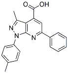 3-METHYL-6-PHENYL-1-P-TOLYL-1H-PYRAZOLO[3,4-B]PYRIDINE-4-CARBOXYLIC ACID Struktur