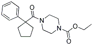 ETHYL 4-((PHENYLCYCLOPENTYL)CARBONYL)PIPERAZINECARBOXYLATE Struktur