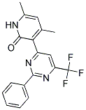 4,6-DIMETHYL-3-[2-PHENYL-6-(TRIFLUOROMETHYL)PYRIMIDIN-4-YL]PYRIDIN-2(1H)-ONE Struktur