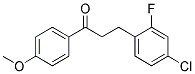 3-(4-CHLORO-2-FLUOROPHENYL)-4'-METHOXYPROPIOPHENONE Struktur