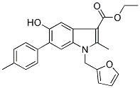 ETHYL 1-(FURAN-2-YLMETHYL)-5-HYDROXY-2-METHYL-6-P-TOLYL-1H-INDOLE-3-CARBOXYLATE Struktur