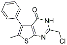 2-CHLOROMETHYL-6-METHYL-5-PHENYL-3H-THIENO[2,3-D]PYRIMIDIN-4-ONE Struktur