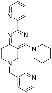 4-PIPERIDIN-1-YL-2-PYRIDIN-2-YL-6-PYRIDIN-3-YLMETHYL-5,6,7,8-TETRAHYDRO-PYRIDO[4,3-D]PYRIMIDINE Struktur