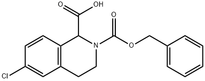 2-CBZ-6-CHLORO-3,4-DIHYDRO-1H-ISOQUINOLINE-1-CARBOXYLIC ACID Struktur