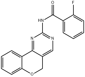 N-(5H-CHROMENO[4,3-D]PYRIMIDIN-2-YL)-2-FLUOROBENZENECARBOXAMIDE Struktur