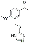 1-(4-METHOXY-3-[(4H-1,2,4-TRIAZOL-3-YLTHIO)METHYL]PHENYL)ETHANONE Struktur