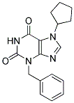 3-BENZYL-7-CYCLOPENTYL-3,7-DIHYDRO-PURINE-2,6-DIONE Struktur