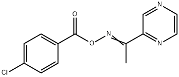 2-([(4-CHLOROBENZOYL)OXY]ETHANIMIDOYL)PYRAZINE Struktur