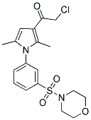 2-CHLORO-1-[2,5-DIMETHYL-1-[3-(MORPHOLINE-4-SULFONYL)-PHENYL]-1H-PYRROL-3-YL]-ETHANONE Struktur