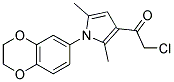 2-CHLORO-1-[1-(2,3-DIHYDRO-1,4-BENZODIOXIN-6-YL)-2,5-DIMETHYL-1H-PYRROL-3-YL]ETHANONE Struktur