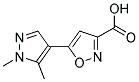 5-(1,5-DIMETHYL-1H-PYRAZOL-4-YL)-ISOXAZOLE-3-CARBOXYLIC ACID Struktur