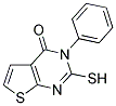 2-MERCAPTO-3-PHENYL-3H-THIENO[2,3-D]PYRIMIDIN-4-ONE Struktur