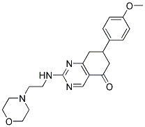 7-(4-METHOXYPHENYL)-2-(2-MORPHOLINOETHYLAMINO)-7,8-DIHYDROQUINAZOLIN-5(6H)-ONE Struktur