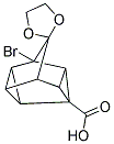 1-BROMOSPIRO(PENTACYCLO[3.3.1.0(2,4).0(3,7).0(6,8)]NONANE-9,2'-[1,3]-DIOXOLANE)-3-CARBOXYLIC ACID Struktur