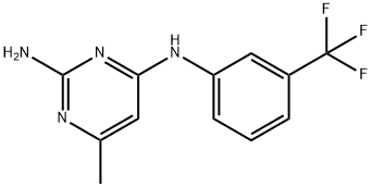 6-METHYL-N4-[3-(TRIFLUOROMETHYL)PHENYL]-2,4-PYRIMIDINEDIAMINE Struktur