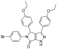 5-(4-BROMOPHENYL)-3,4-BIS(4-ETHOXYPHENYL)-4,5-DIHYDROPYRROLO[3,4-C]PYRAZOL-6(1H)-ONE Struktur