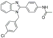 N-(4-[1-(4-CHLORO-BENZYL)-1H-BENZOIMIDAZOL-2-YL]-PHENYL)-ACETAMIDE Struktur