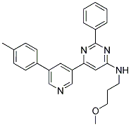 (3-METHOXY-PROPYL)-[2-PHENYL-6-(5-P-TOLYL-PYRIDIN-3-YL)-PYRIMIDIN-4-YL]-AMINE Struktur