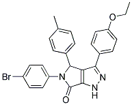 5-(4-BROMOPHENYL)-3-(4-ETHOXYPHENYL)-4-P-TOLYL-4,5-DIHYDROPYRROLO[3,4-C]PYRAZOL-6(1H)-ONE Struktur