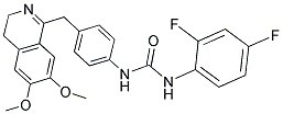 3-(2,4-DIFLUOROPHENYL)-1-(4-((6,7-DIMETHOXY(3,4-DIHYDROISOQUINOLYL))METHYL)PHENYL)UREA Struktur