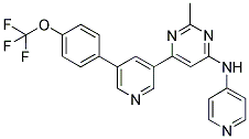 2-METHYL-N-PYRIDIN-4-YL-6-(5-[4-(TRIFLUOROMETHOXY)PHENYL]PYRIDIN-3-YL)PYRIMIDIN-4-AMINE Struktur