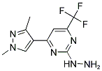 [4-(1,3-DIMETHYL-1 H-PYRAZOL-4-YL)-6-TRIFLUOROMETHYL-PYRIMIDIN-2-YL]-HYDRAZINE Struktur