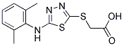 [5-(2,6-DIMETHYL-PHENYLAMINO)-[1,3,4]THIADIAZOL-2-YLSULFANYL]-ACETIC ACID Struktur