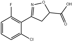 3-(2-CHLORO-6-FLUORO-PHENYL)-4,5-DIHYDRO-ISOXAZOLE-5-CARBOXYLIC ACID Struktur