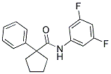 N-(3,5-DIFLUOROPHENYL)(PHENYLCYCLOPENTYL)FORMAMIDE Struktur