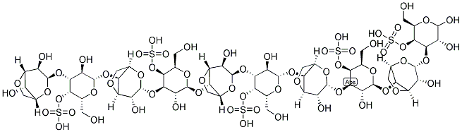 NEOCARRADECAOSE-1,3,5,7,9-PENTAKIS(4-O-SULPHATE) Struktur