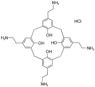 5,11,17,23-TETRAKIS-(AMINOETHYL)-25,26,27,28-TETRAHYDROXY-CALIX[4]ARENE-HYDROCHLORIDE Struktur