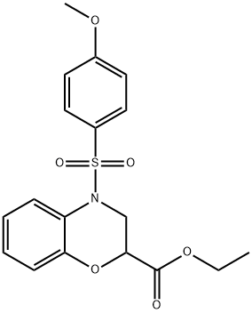 ETHYL 4-[(4-METHOXYPHENYL)SULFONYL]-3,4-DIHYDRO-2H-1,4-BENZOXAZINE-2-CARBOXYLATE Struktur