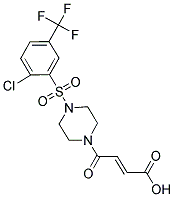 (2E)-4-(4-([2-CHLORO-5-(TRIFLUOROMETHYL)PHENYL]SULFONYL)PIPERAZIN-1-YL)-4-OXOBUT-2-ENOIC ACID Struktur