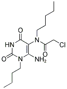 N-(6-AMINO-1-BUTYL-2,4-DIOXO-1,2,3,4-TETRAHYDRO-PYRIMIDIN-5-YL)-2-CHLORO-N-PENTYL-ACETAMIDE Struktur