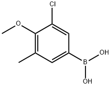 3-CHLORO-4-METHOXY-5-METHYLBENZENEBORONIC ACID Struktur