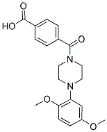 4-([4-(2,5-DIMETHOXYPHENYL)PIPERAZIN-1-YL]CARBONYL)BENZOIC ACID Struktur