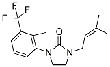 1-(3-METHYLBUT-2-ENYL)-3-[2-METHYL-3-(TRIFLUOROMETHYL)PHENYL]IMIDAZOLIDIN-2-ONE Struktur