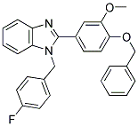 2-(4-BENZYLOXY-3-METHOXY-PHENYL)-1-(4-FLUORO-BENZYL)-1H-BENZOIMIDAZOLE Struktur