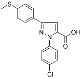 1-(4-CHLOROPHENYL)-3-(4-(METHYLTHIO)PHENYL)-1H-PYRAZOLE-5-CARBOXYLIC ACID Struktur