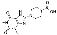 1-(1,3-DIMETHYL-2,6-DIOXO-2,3,6,7-TETRAHYDRO-1H-PURIN-8-YL)PIPERIDINE-4-CARBOXYLIC ACID Struktur