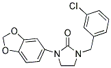 1-(1,3-BENZODIOXOL-5-YL)-3-(3-CHLOROBENZYL)IMIDAZOLIDIN-2-ONE Struktur