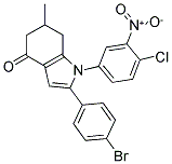 2-(4-BROMOPHENYL)-1-(4-CHLORO-3-NITROPHENYL)-6-METHYL-5,6,7-TRIHYDROINDOL-4-ONE Struktur