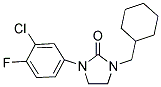 1-(3-CHLORO-4-FLUOROPHENYL)-3-(CYCLOHEXYLMETHYL)IMIDAZOLIDIN-2-ONE Struktur