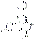 N-(2,2-DIMETHOXYETHYL)-6-(4-FLUOROPHENYL)-2-PYRIDIN-2-YLPYRIMIDIN-4-AMINE Struktur