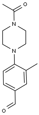 4-(4-ACETYLPIPERAZIN-1-YL)-3-METHYLBENZALDEHYDE Struktur