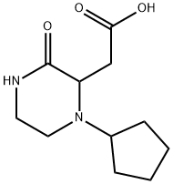 (1-CYCLOPENTYL-3-OXO-PIPERAZIN-2-YL)-ACETIC ACID Struktur